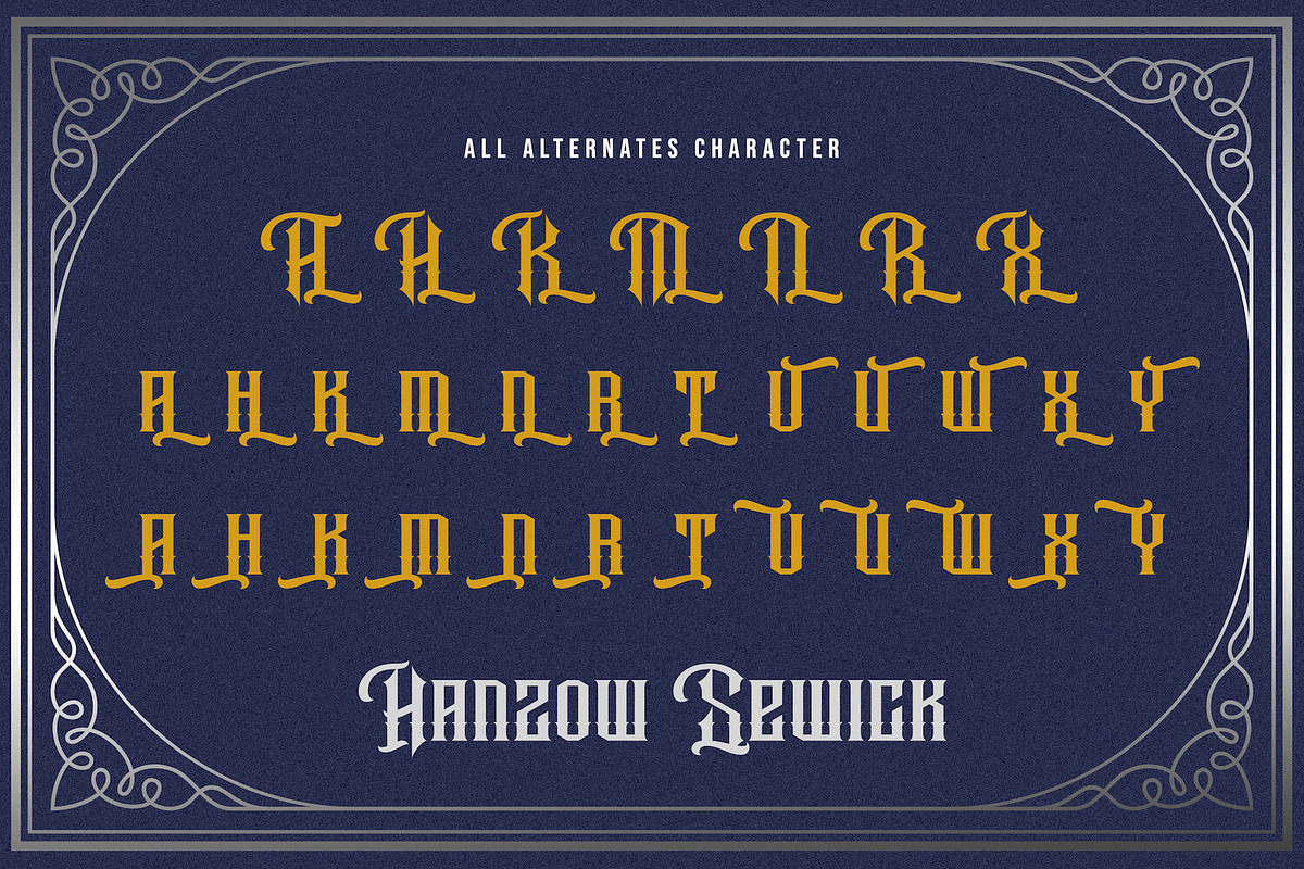 Hanzow Sewick - Victorian Font, a Blackletter Font by StringLabs (Photo 12 of 13)