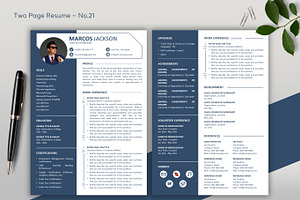 COMBO 2 RESUME CV TEMPLATES 25 & 21