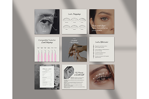 Lash Tech Template - Canva