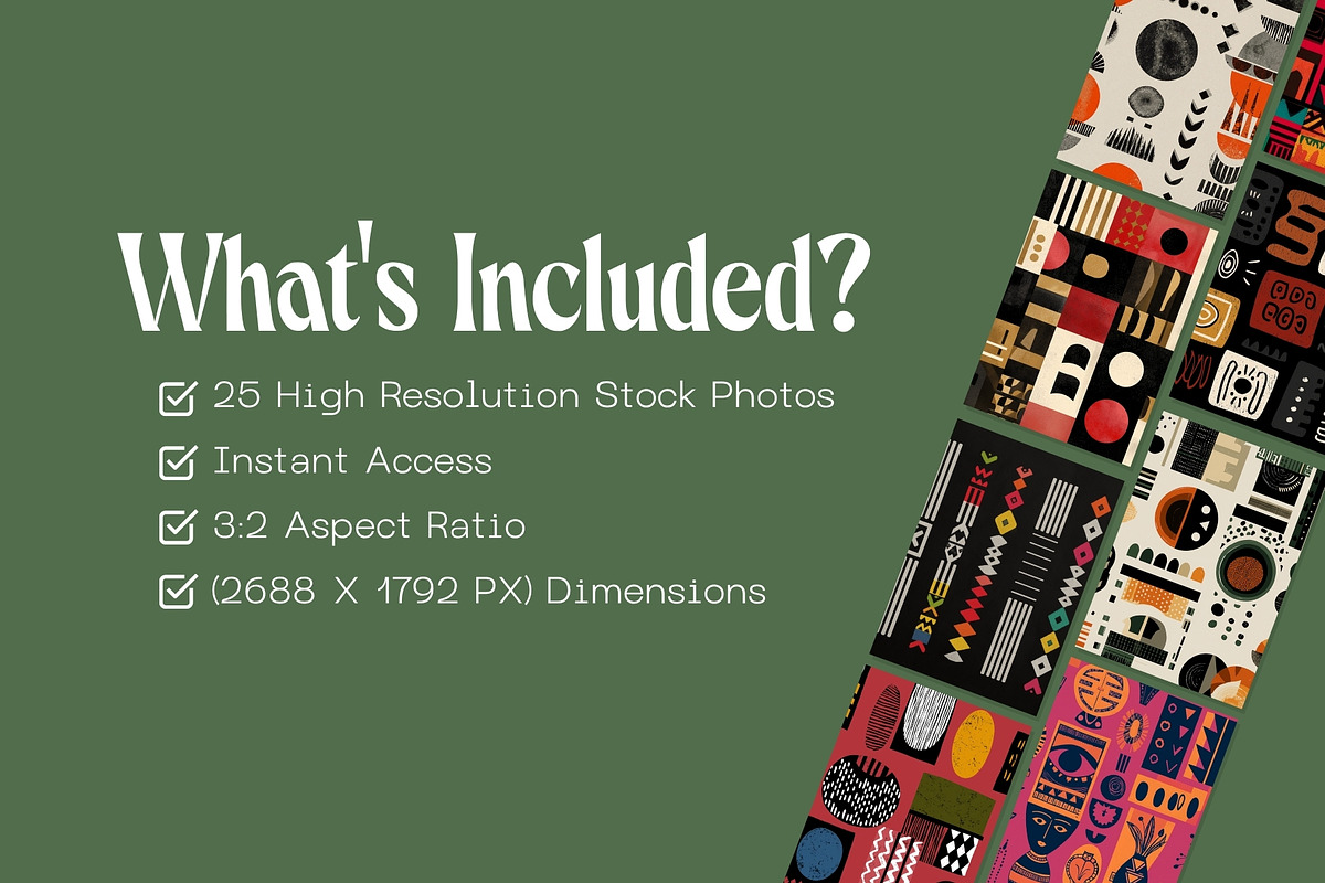 25 African Heritage Backgrounds, a Texture Illustration by Incomelion (Photo 5 of 11)