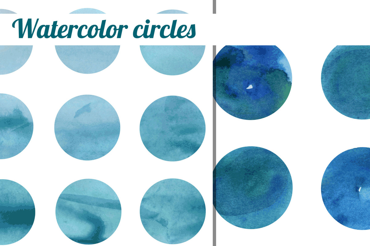 Watercolor Pattern, Lines, Circles preview 5