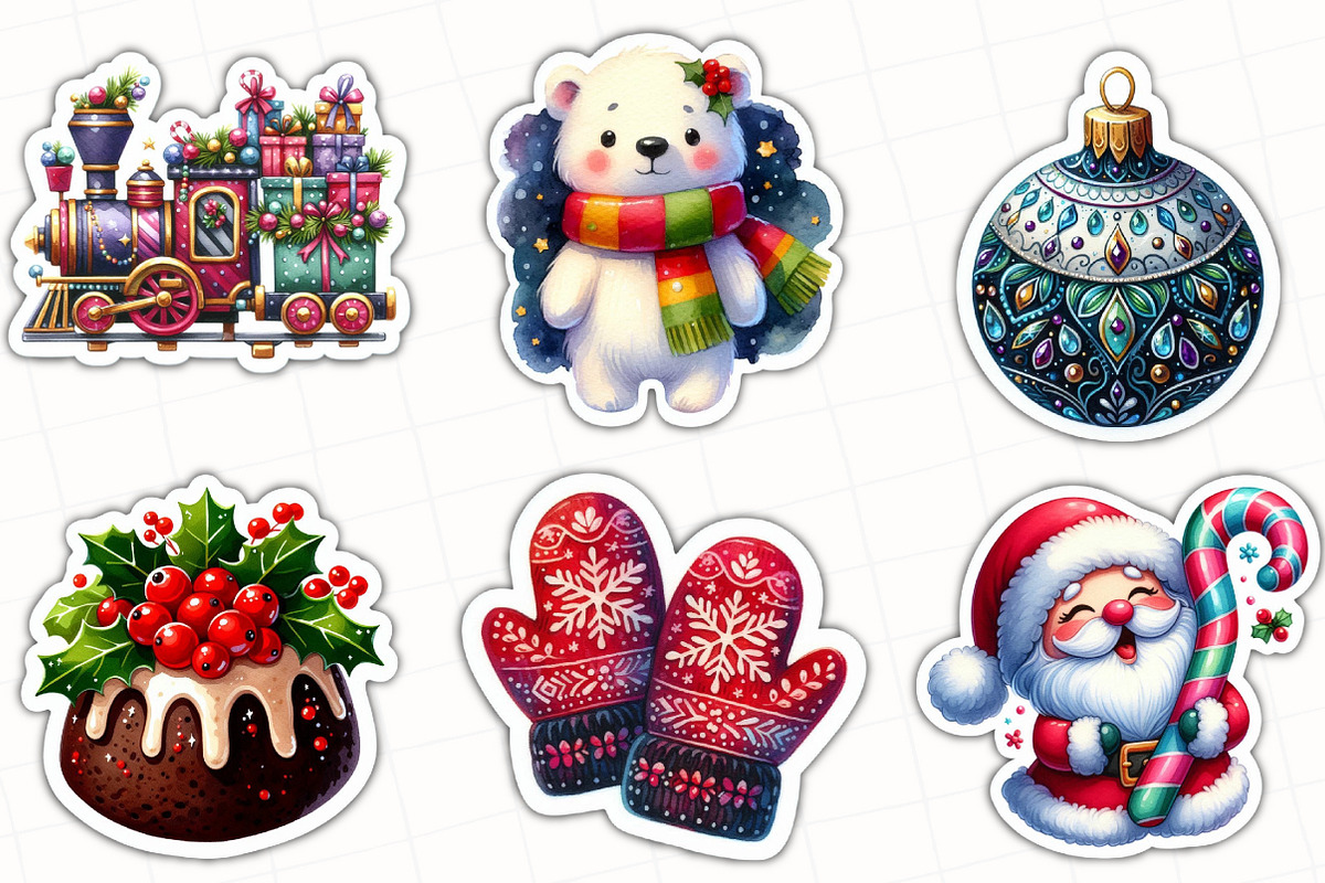 Christmas Sticker Sublimation, an Illustration by OK Design (Photo 5 of 5)