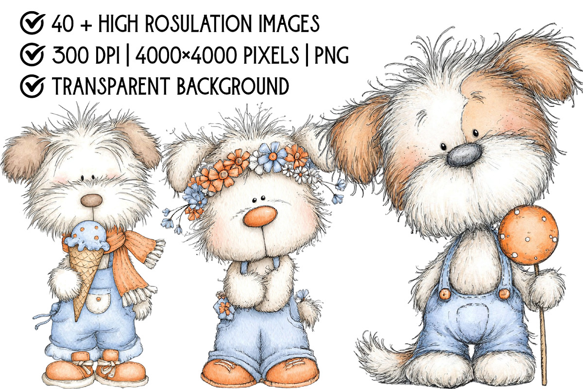 Whimsical Cute Dog Sublimation, an Illustration by Pixels.Craft (Photo 4 of 6)