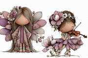 Cute Flower Fairy Clipart, an Illustration by cherrydesign (Thumbnail 2 of 3)