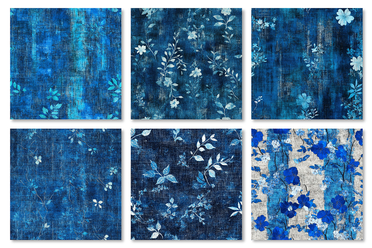 Blue Grunge Texture Digital Papers, a Texture Graphic by Dream Creation (Photo 5 of 5)