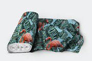 Flamingo Vector Seamless Pattern, a Pattern Graphic by Human-made. Made to feel. (Thumbnail 3 of 4)