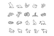 Line Animals Icons, an Animal Illustration by Tettygreen (Thumbnail 3 of 3)