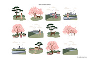 Blossom | Women in nature scenes, a Seasonal Illustration by LyubovZaytseva (Thumbnail 17 of 19)