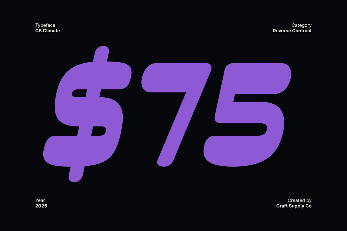 CS Climate – Reverse Contrast Font, a Sans Serif Font by Craft Supply Co. (Photo 5 of 8)