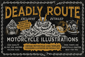 Deadly Route - Apparel Template Logo, a Branding & Logo Template by goodsbyfloyd