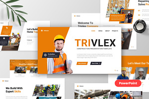 Trivlex - Construction PowerPoint, a Presentation Template by MtvtdArt