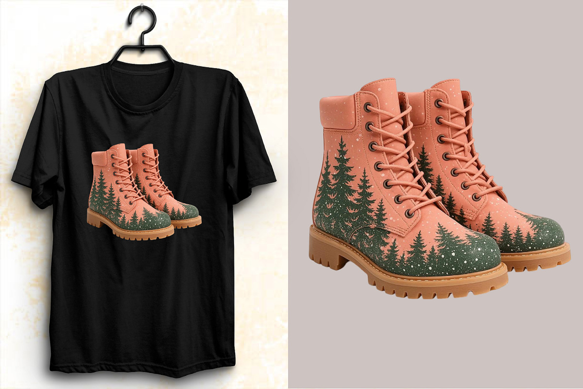 Christmas Pink Cowboy Boots Clipart, an Illustration by SVGArt (Photo 5 of 8)