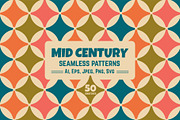 MID CENTURY Modern Seamless Patterns, a Pattern Graphic by AnnArt (Thumbnail 1 of 10)