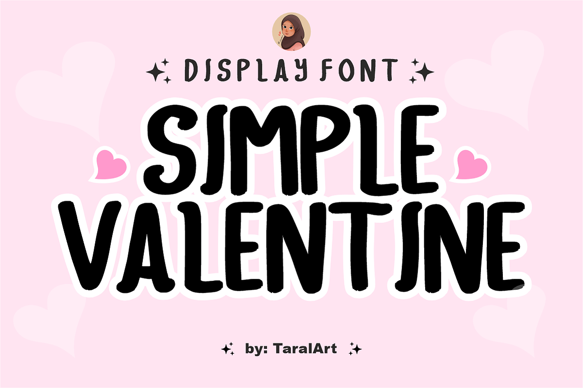 Simple Valentine - Cute Love Font, a Handwritten Font by KiddoGlyphs Studio (Photo 1 of 5)