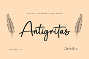 Antigritas – a Chic Handwritten Font, a Handwritten Font by Basnistudio (Thumbnail 1 of 12)