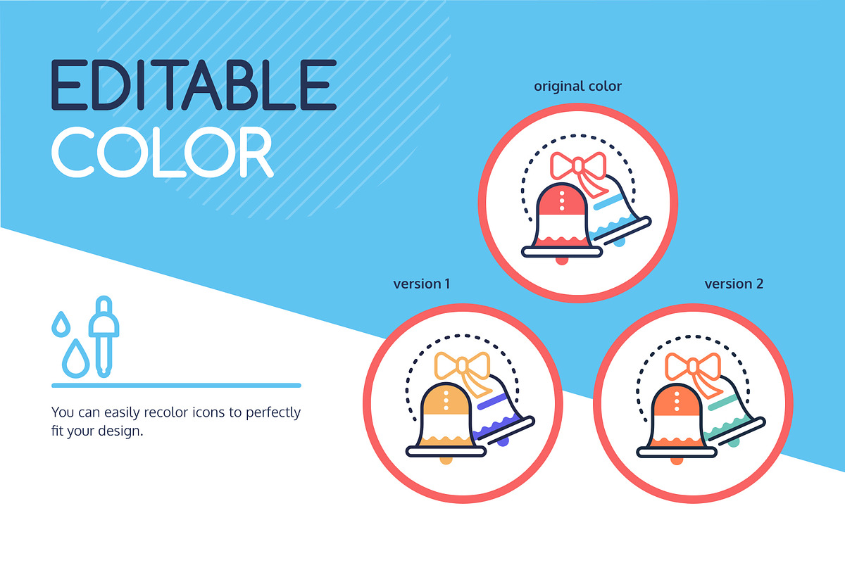 Christmas Line Icons Set, an Outline Icon by Boyko Pictures (Photo 6 of 9)