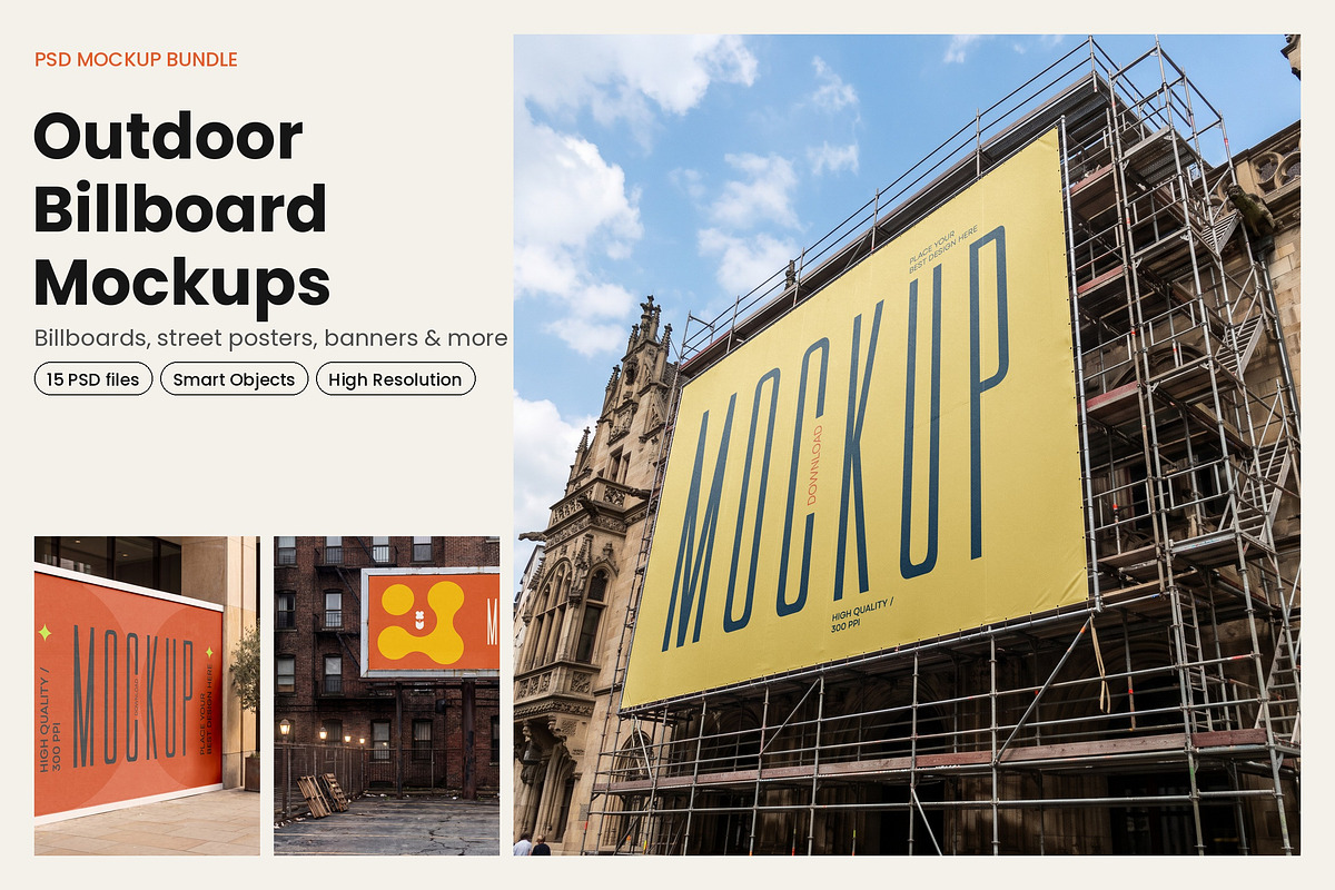 Outdoor Billboard Mockup Bundle, an Advertising Mockup by dpi (Photo 1 of 17)