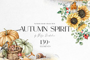 Autumn spirit Watercolor fall flower, a Decorative Illustration by Yuliya Derbisheva (Thumbnail 1 of 11)