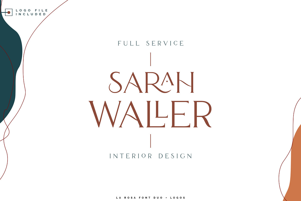 La Rosa Font Duo//Chic Logos preview 6