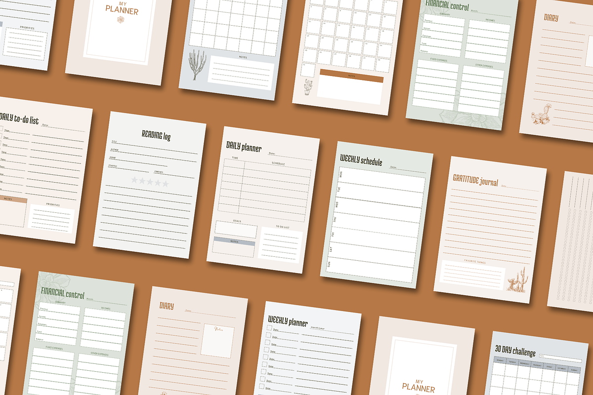 PLANNER CANVA TEMPLATE, a Stationery Template by The Little Lily Studio (Photo 4 of 5)