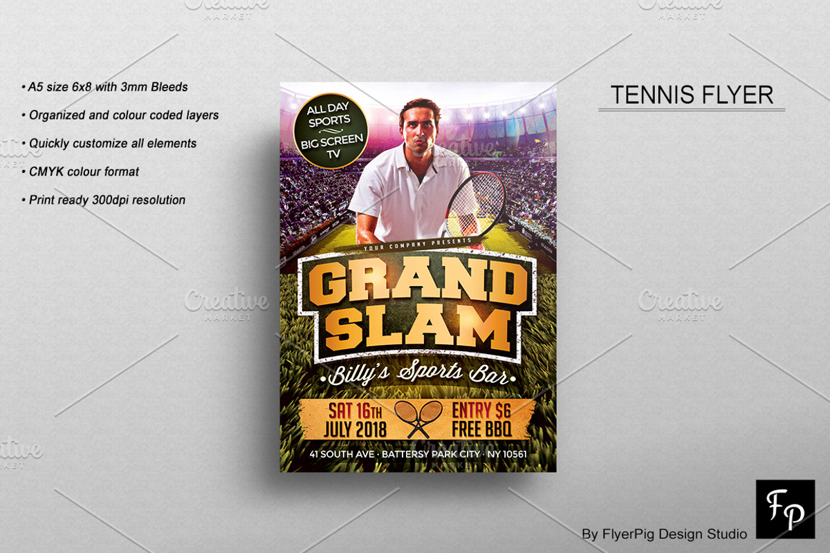 Tennis Flyer, a Flyer Template by FlyerPig (Photo 2 of 3)