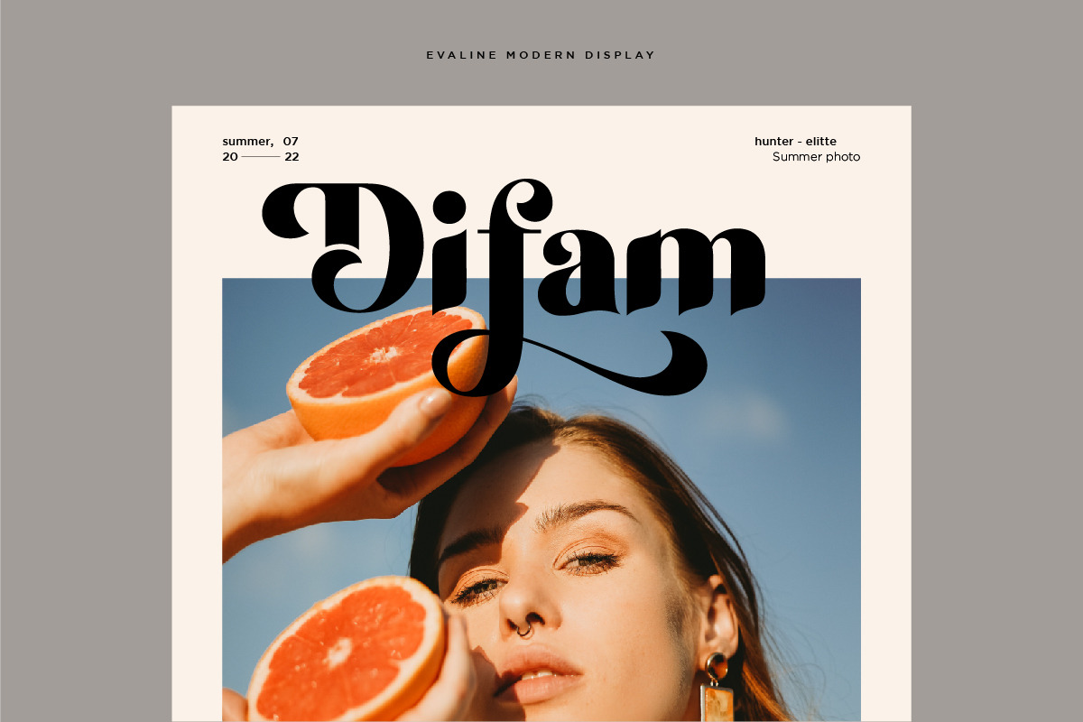 Evaline, a Sans Serif Font by Say Studio (Photo 2 of 17)