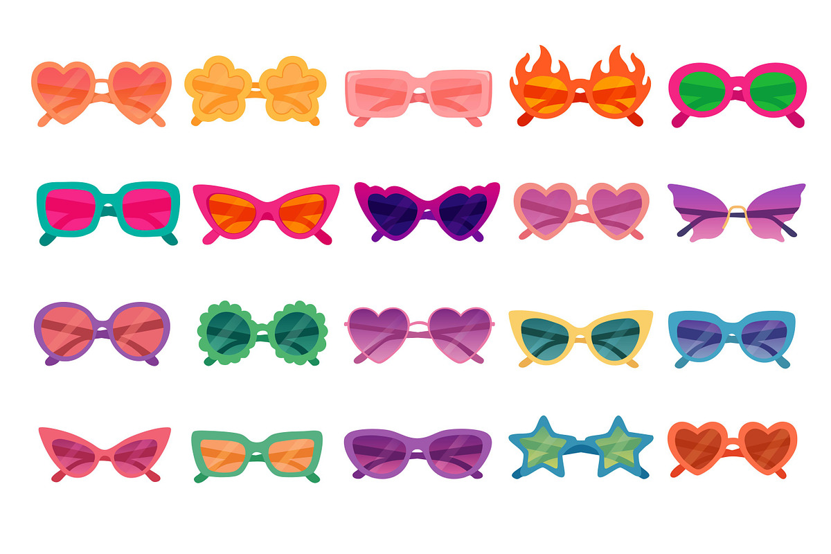 Sunglasses Set, a Decorative Illustration by ananastya (Photo 2 of 3)