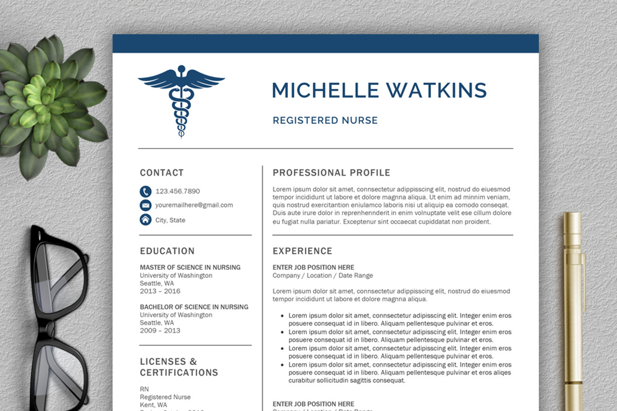Medical Resume | Nurse CV, a Resume Template by Klamp Studio (Photo 2 of 7)