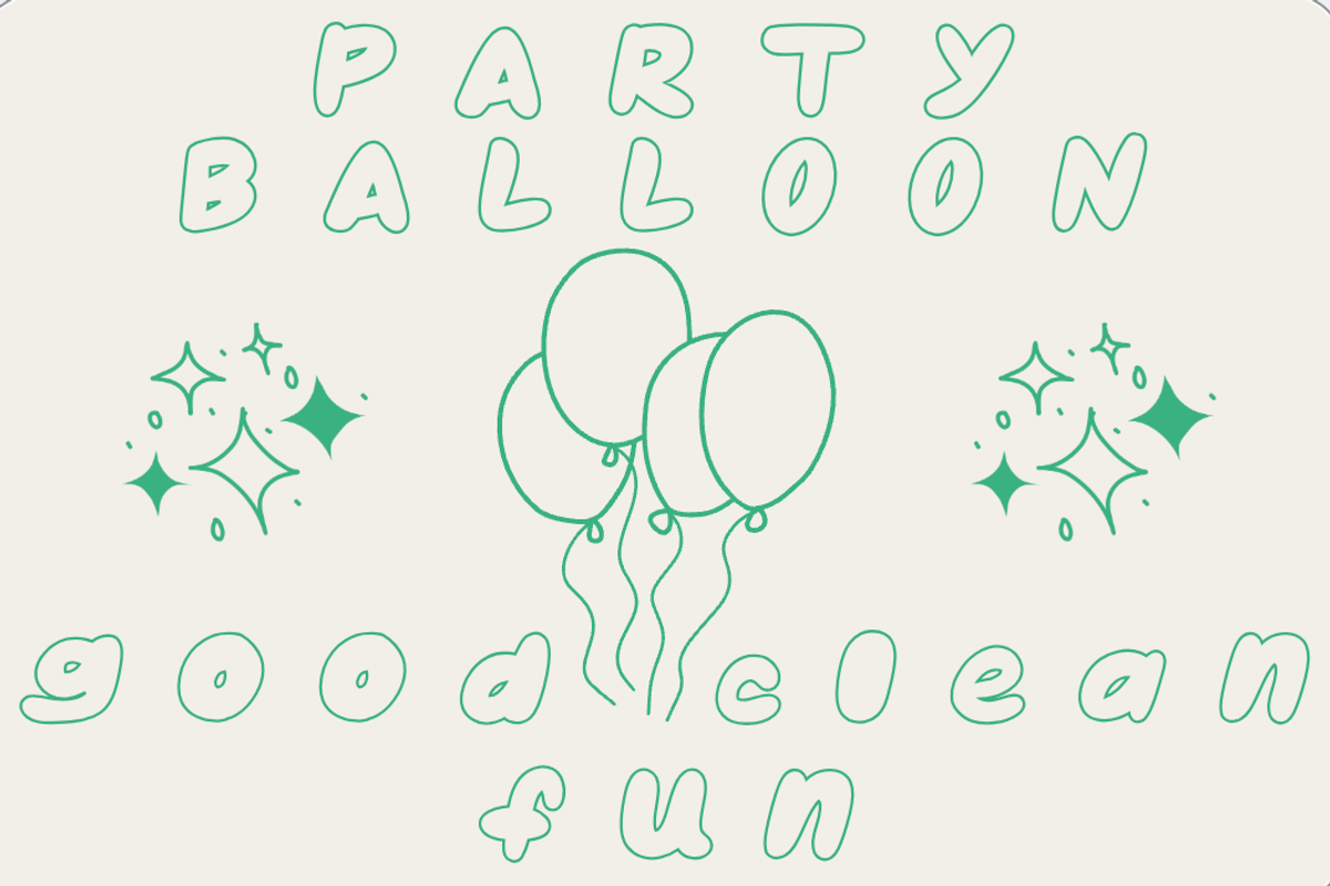 Party Balloon Bubble Font, a Handwritten Font by Eryn Rose Design (Photo 3 of 13)