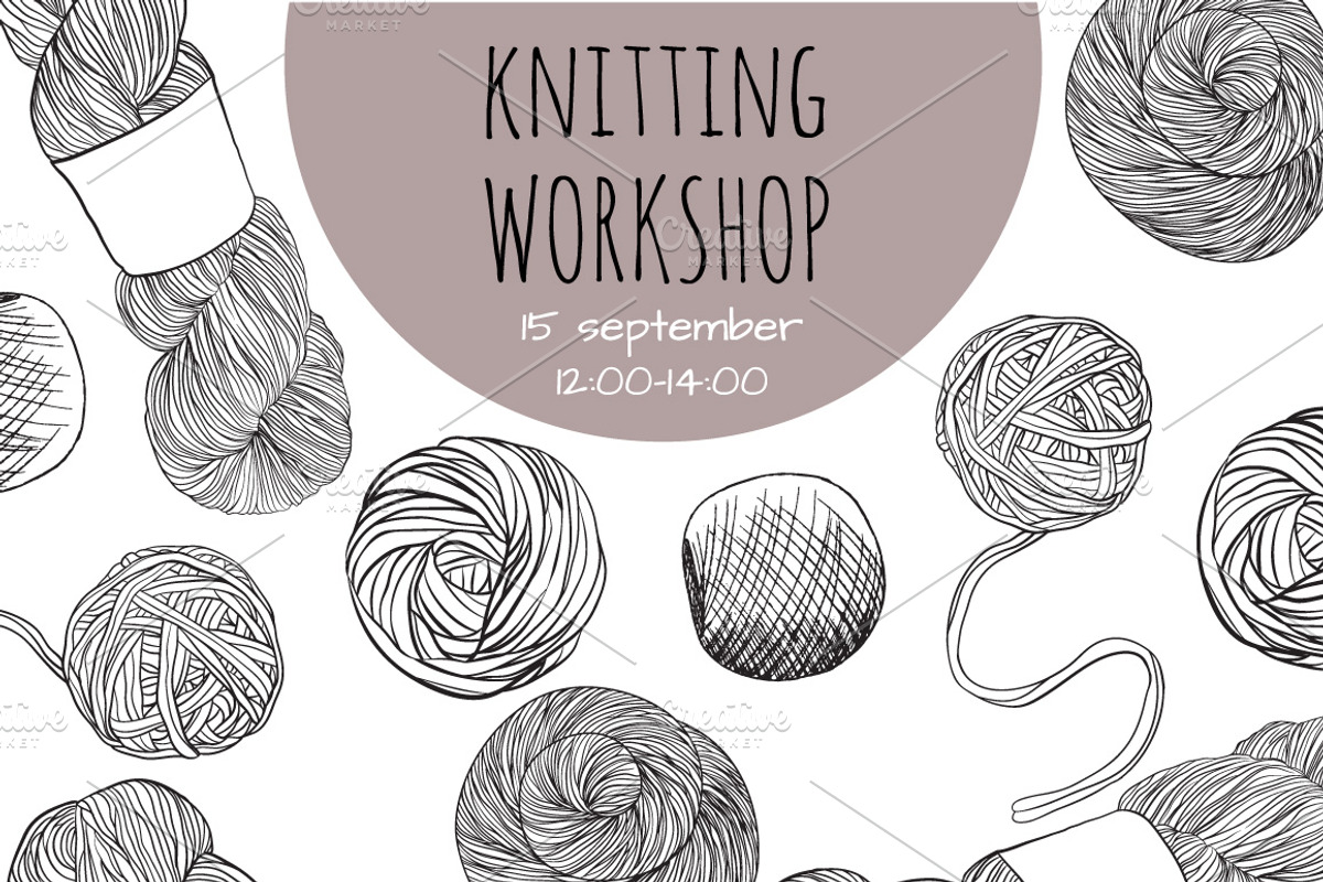 Hand drawn knitting elements, an Illustration by Lytvynenko Anna (Photo 5 of 5)