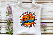 DAD Comic Style Sublimation PNG4, an Illustration by DreamCafeArt (Thumbnail 3 of 7)