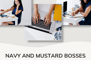 Navy and Mustard Bosses (25+ Images)