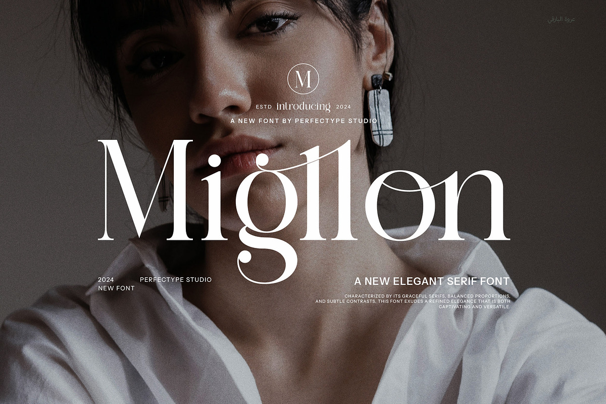 Migllon Ligature Serif  Font, a Serif Font by Perfectype (Photo 1 of 8)