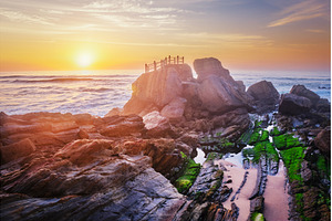 Rock at Praia da Santa Cruz, a Nature Photo by f9photos