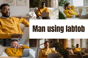 16 image bundle of man using laptop, a Person Photo by SouravDesign