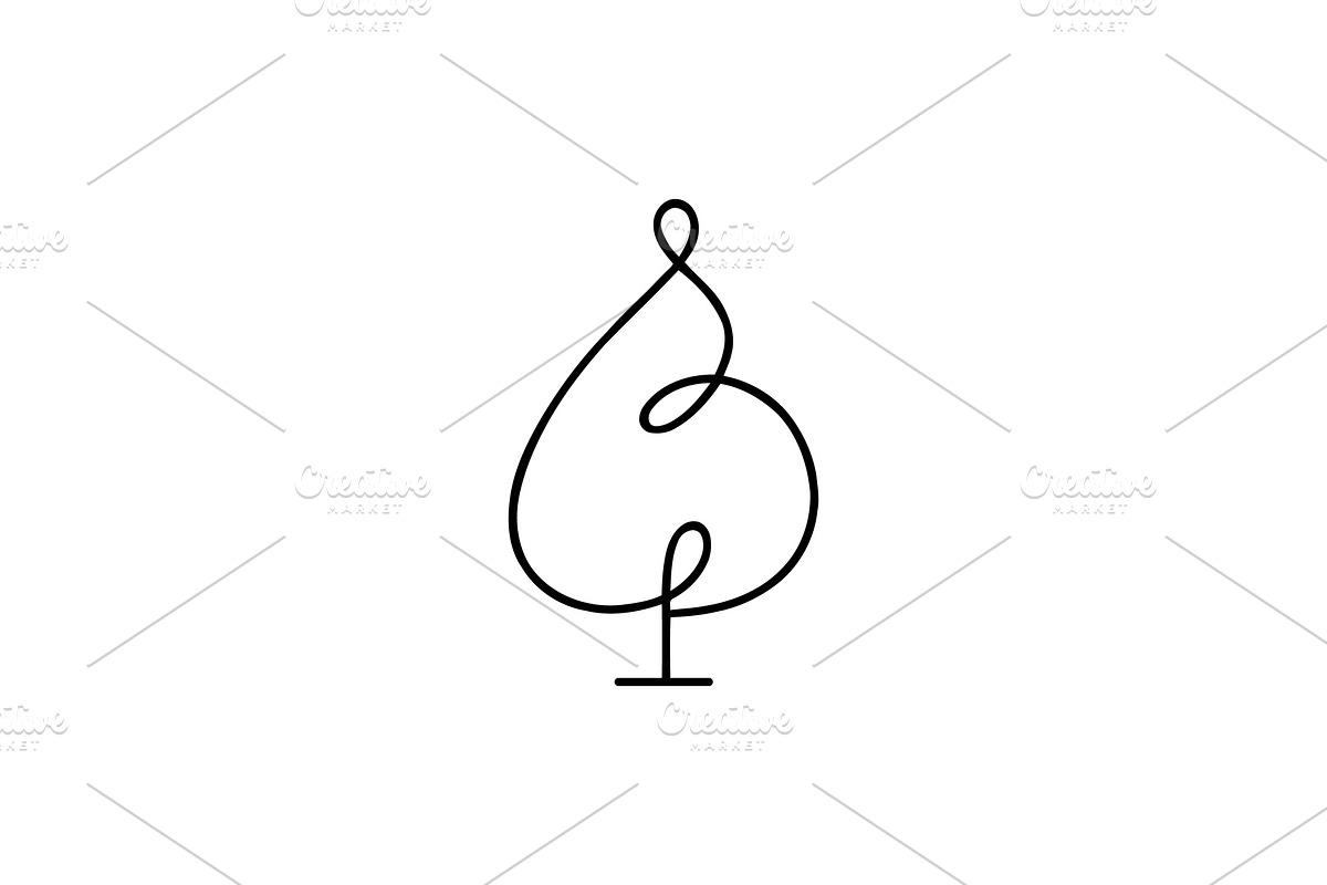 Abstract Heart Loop Christmas Tree, a Branding & Logo Template by Vectorium Studio (Photo 1 of 2)