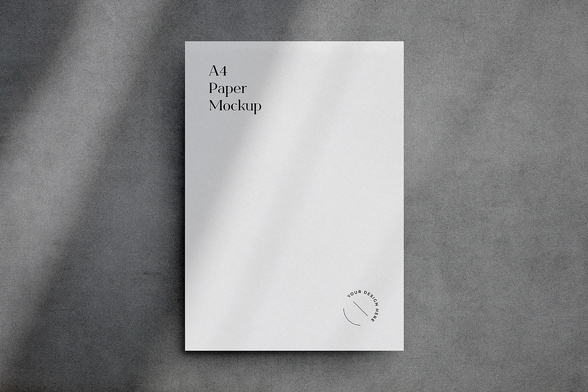 Minimal A4 Paper Mockup, a Product Mockup by Design Squad (Photo 2 of 4)
