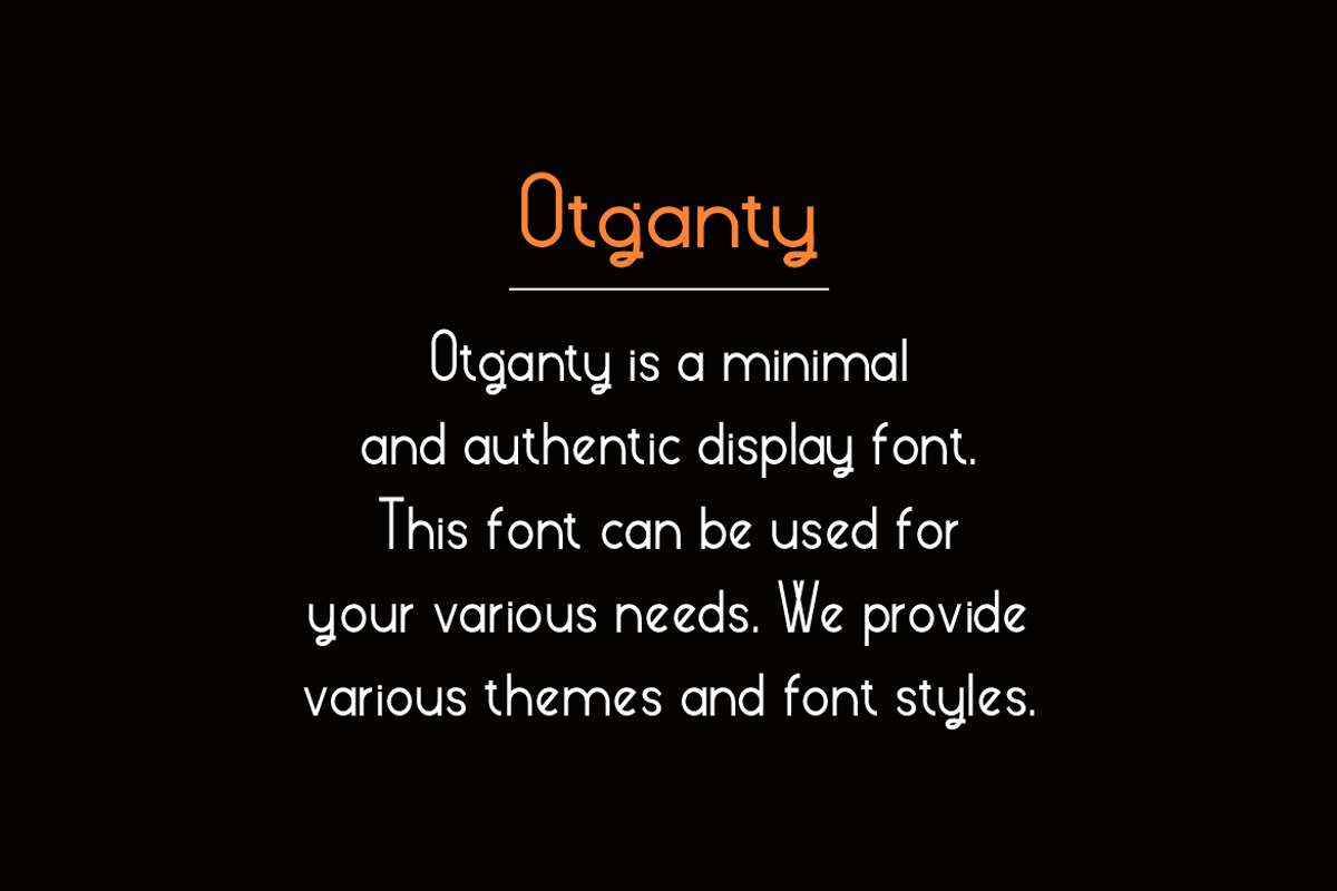 Otganty - Corporate Logo Font, a Sans Serif Font by Iqsiart Studio (Photo 5 of 7)