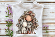 Whimsical Princess and Unicorn Clipa, an Illustration by CraftArtStudio (Thumbnail 4 of 6)