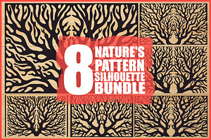 Nature Pattern Silhouette Files, an Illustration by hafijul