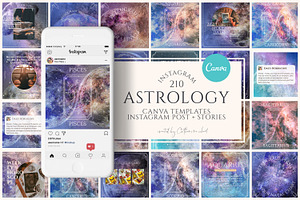 -50% Astrology Canva PS templates