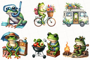 Summer Frog Sublimation Clipart, an Illustration by OK Design (Thumbnail 3 of 5)