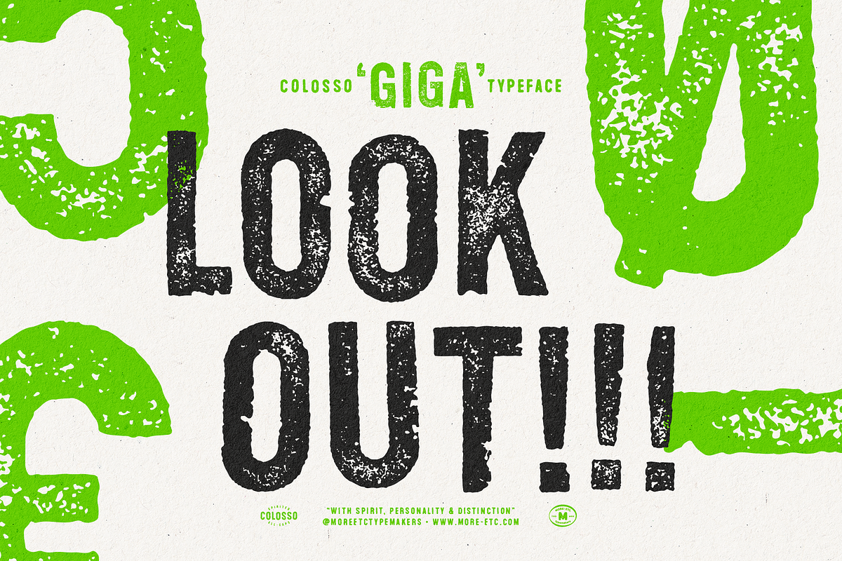 Colosso Giga Display Font, a Sans Serif Font by More Etc. Studios (Photo 10 of 14)