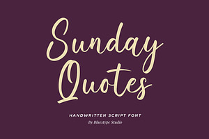 Sunday Quotes - Handwritten Script