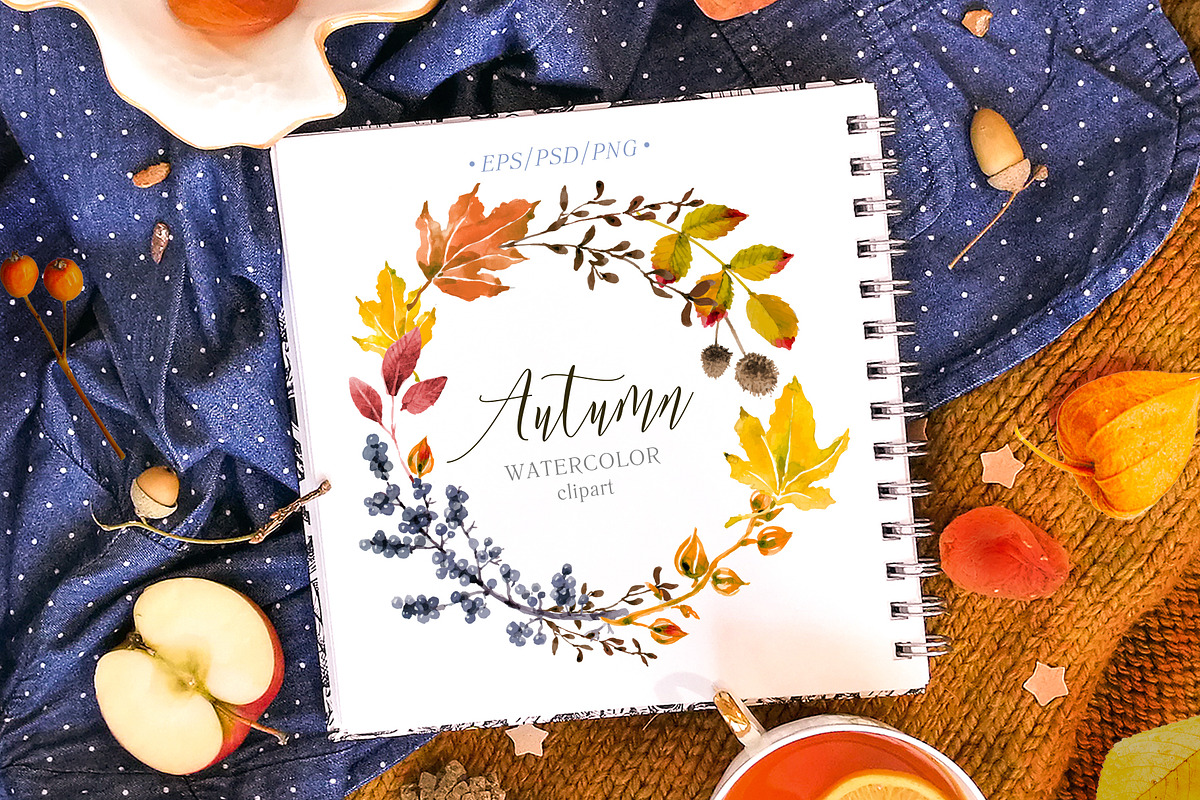 Autumn watercolor clipart, a Graphic by Cheeba Ribba Designs (Photo 1 of 5)