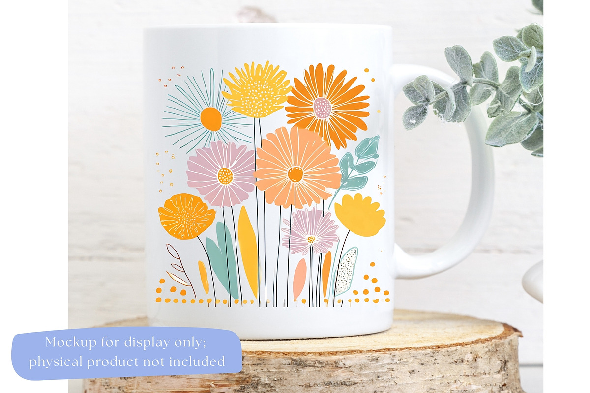 Boho Flower Clipart Abstract, a Decorative Illustration by Nicole Branger Art (Photo 13 of 19)