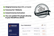 WP Rocket Official License, a WordPress Template by Ninja On Deck (Thumbnail 2 of 2)