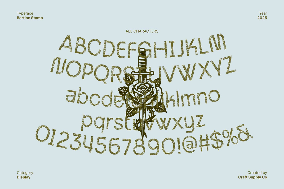 Bartine Stamp, a Sans Serif Font by Craft Supply Co. (Photo 8 of 8)