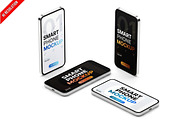 Multiple Smartphones Studio PSD, an Advertising Mockup by Bruno's Shop (Thumbnail 1 of 3)