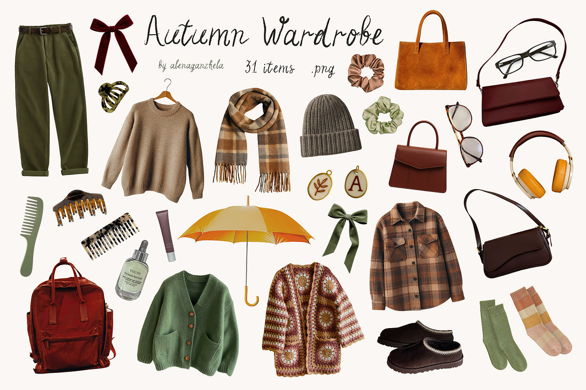 Fav Season - Autumn Collage Pack, an Object Graphic by alenaganzhela (Photo 7 of 12)